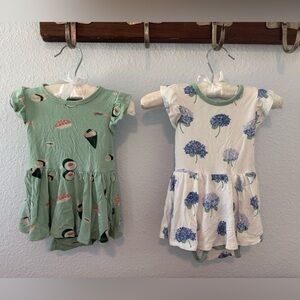 2 Kyte Baby Twirl Bodysuit Dress Size 6-12